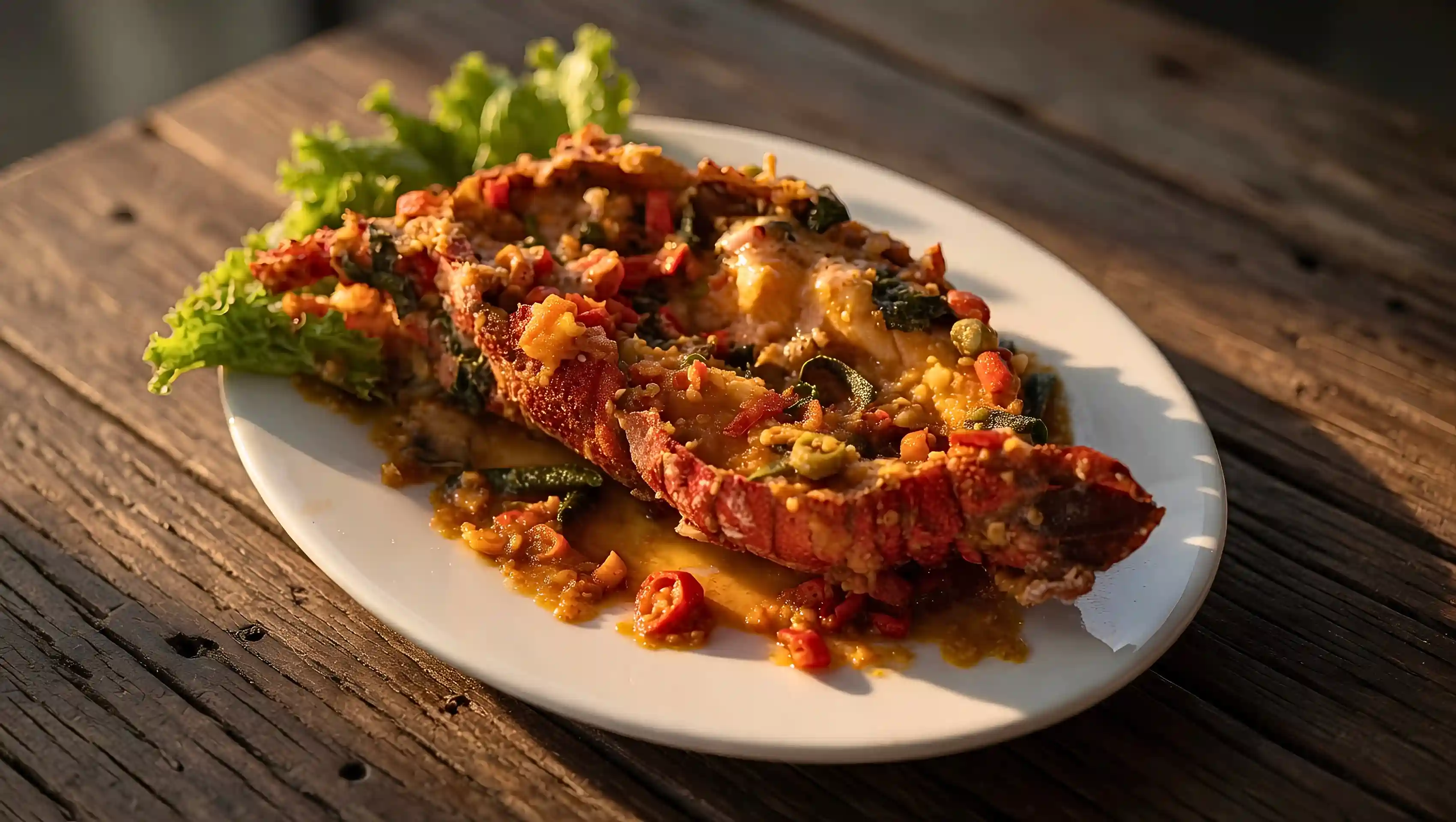 Lobster Telur Asin Warung Papatong.